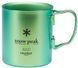 Термокружка Snow Peak MG-053GR-US Ti-Double Colored Mug 0.45l Green 1200.04.98 фото 1