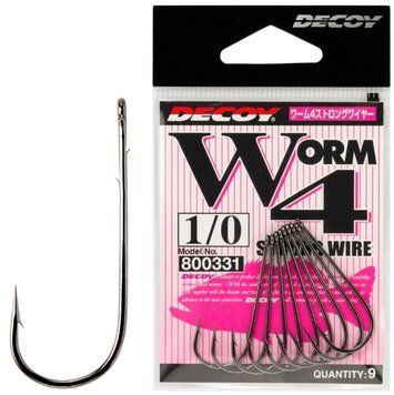 Крючок Decoy Worm4 Strong Wire #1/0 (9 шт/уп) 1562.02.56 фото