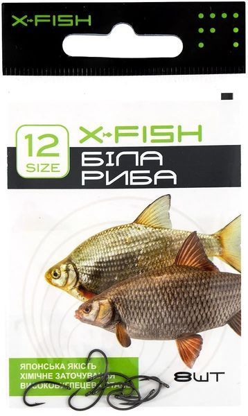 Крючок X-Fish Белая Рыба #12 (8 шт/уп) 1917.03.46 фото