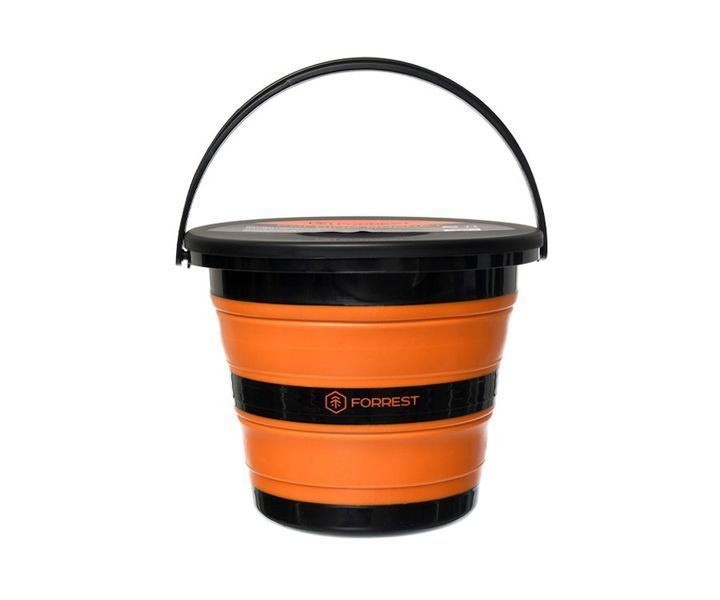 Відро силіконове з кришкою Forrest Folding Bucket Orange with cover 10 л 5 л. FFB5O-C фото