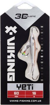 Балансир Viking Fishing Yeti Ice Jig 60mm 16.0g #12 Smoke Anchovy 1919.02.34 фото