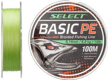 Шнур Select Basic PE Light Green 150m 0.24mm 40lb/18.2kg 1870.18.70 фото