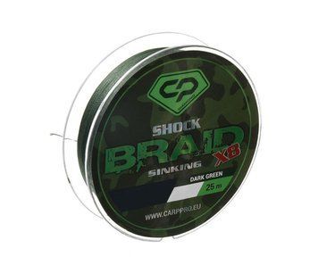 Шок-лідер Carp Pro Shock Braid PE X8 0.16мм 25м Dark Green CP1625-8-25 фото