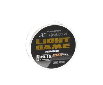 Шнур Azura X-Game Light Game Nano X8 PE White 150 м #0.15 0.069мм XLN8-015 фото