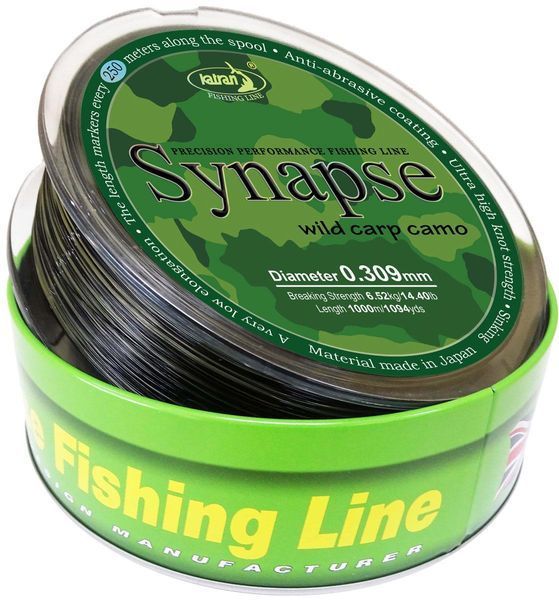 Леска Katran Synapse Wild Carp Camo 1000m (dark camo) 0.309mm 14.4lb 3500.00.42 фото