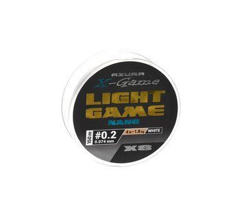 Шнур Azura X-Game Light Game Nano X8 PE White 150 м #0.15 0.069мм 0.074 мм, 1.8 кг, 4 lb XLN8-02 фото