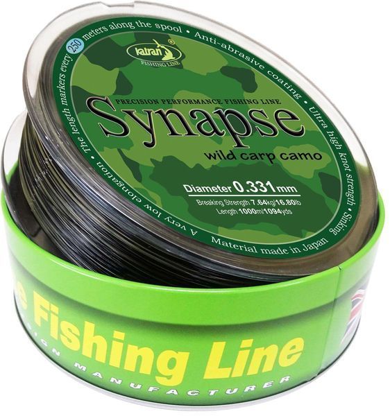 Леска Katran Synapse Wild Carp Camo 1000m (dark camo) 0.331mm 16.8lb 3500.00.43 фото