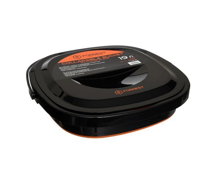 Відро силіконове з кришкою Forrest Collapsible Bucket with cover 19 л FCB19O-C фото