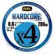Шнур Duel Hardcore X4 200m 5Color Yellow Marking 6.4kg 0.153mm #0.8 (H3246N-5CBL) H3246N-5CBL фото 4