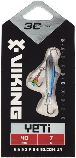 Балансир Viking Fishing Yeti Ice Jig 40mm 7.0g #3 Light Blue Glam 1919.01.93 фото