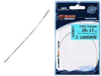Поводок Ukrspin Orange Spinning сталь AFW пайка 15см 11.3кг(25lb)/0.36мм (2шт/уп) 1590.03.61 фото