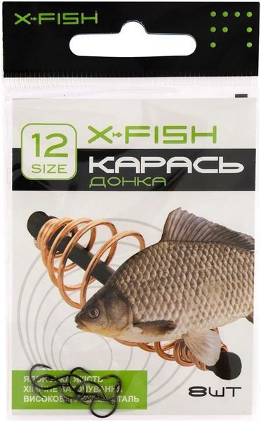 Крючок X-Fish X-Fish Карась (донка) #12 (8 шт/уп) 1917.03.34 фото
