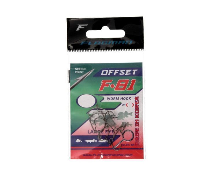 Крючки Flagman F-81 Offset Hook №8 FS-81-08 фото