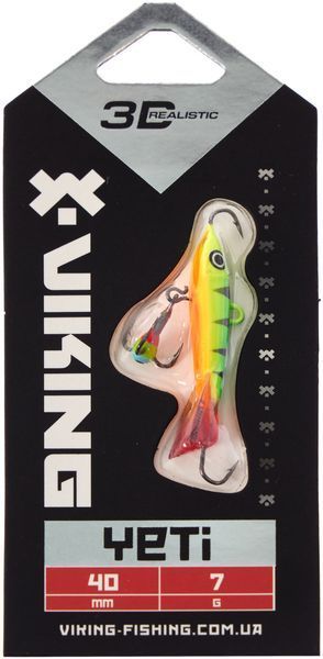Балансир Viking Fishing Yeti Ice Jig 40mm 7.0g #4 Fire Perch 1919.01.94 фото