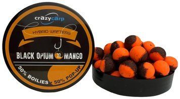 Бойлы Crazy Carp Hybrid Wafters 15mm Black Opium & Mango (55шт/уп) 1350.00.65 фото