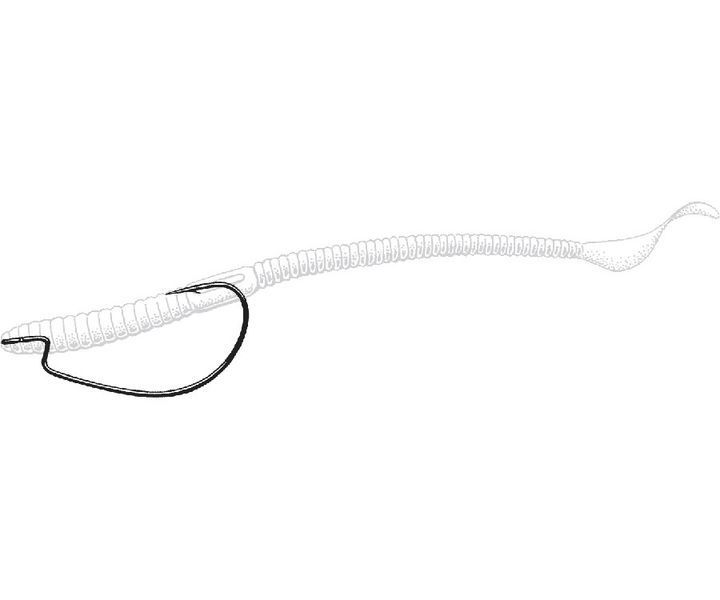 Гачки Owner J-Light Worm Hook 5109 (B-94) №2 Black chrome 5109-091 фото