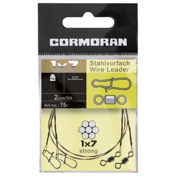 Поводок стальной Cormoran 1x7 Wire leader 20cm 9kg 2pcs (75-23090) 75-23090 фото