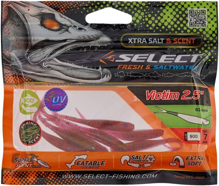 Силикон Select Victim V-Tail 2.5" #900 (7 шт/уп) 1870.74.34 фото