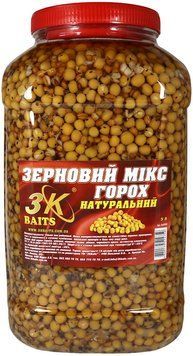 Зерновая смесь 3KBaits Зерновой Микс Горох (натуральный) банка 5л 1861.04.04 фото