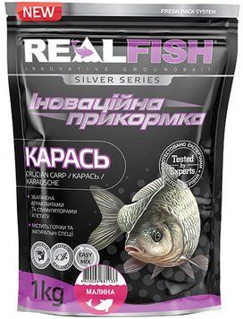 Прикорм Real Fish Silver Series Карась Малина 1kg 809.00.20 фото