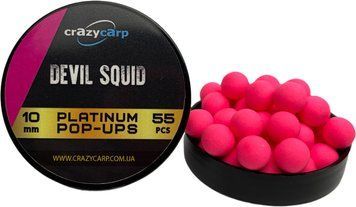 Бойлы Crazy Carp Fluoro Pop-Ups 10мм Devil Squid (55мм/уп) 1350.00.69 фото