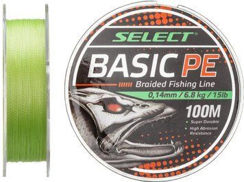 Шнур Select Basic PE Light Green 150m 0.18mm 22lb/9.9kg 1870.18.16 фото