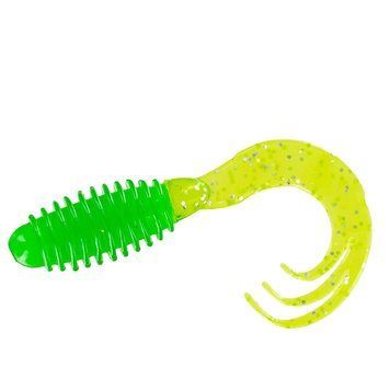 Силикон Big Bite Baits Ring Triple Tip Grub 2" 10pc #Spring Green Chart Tail (2317441) 2317441 фото