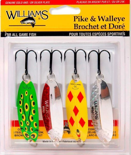 Набор блесен Williams Pike/Walleye 4-Pack Williams Kit (4-PW-ASST) 4-PW-ASST фото