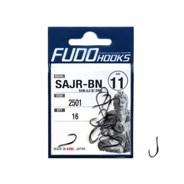 Гачки Fudo Shin Aji W/Ring Black 7 (15 шт.) (FHBN25017) FHBN25017 фото