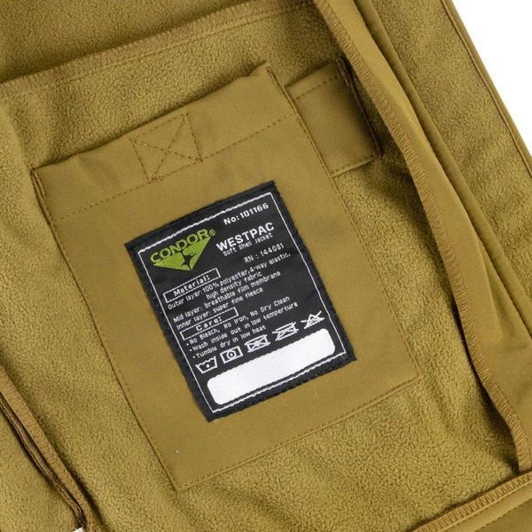 Куртка Condor-Clothing Westpac Softshell Jacket. L Coyote brown 1432.50.77 фото