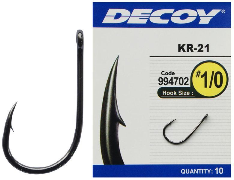 Крючок Decoy KR-21 Black Nickeled #2 (10 шт/уп) 1562.02.95 фото