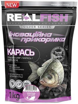 Прикорм Real Fish Silver Series Карась Чебрець-Чесня 1kg 809.00.23 фото