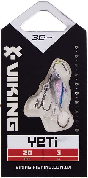 Балансир Viking Fishing Yeti Ice Jig 20mm 3.0g #1 Blue Glam 1919.01.59 фото