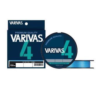 Шнур Varivas PE Line X4 Water Blue 150m 13.59kg 0.235mm #2.0 (VA 13606) VA 13606 фото