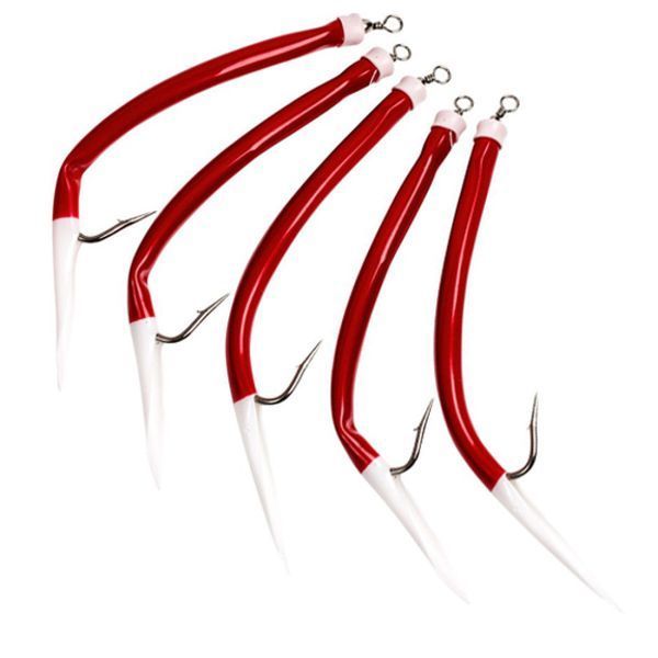 Морской монтаж Fladen Rubber Mac 3pcs size 14/0 Red/White (17-820-140) 17-820-140 фото