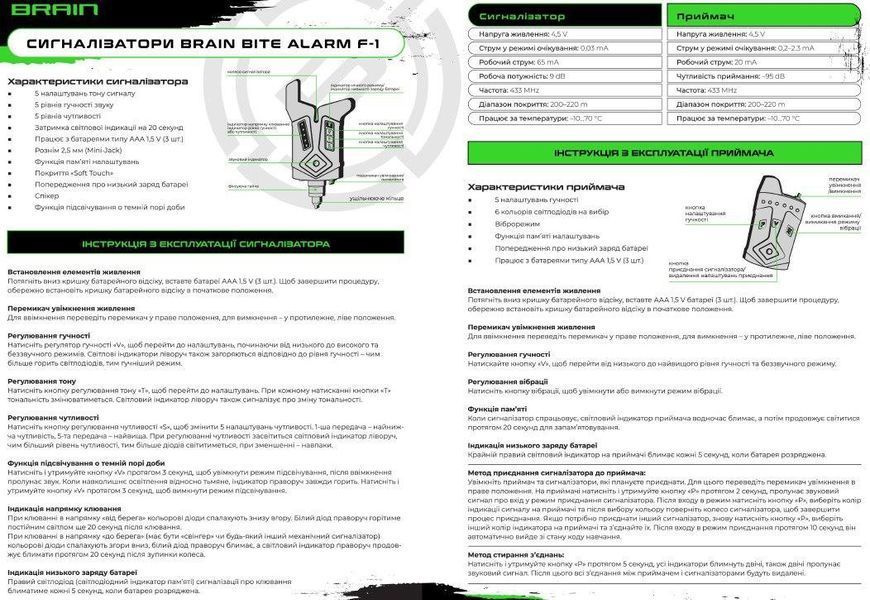 Набір сигналізаторів Brain Wireless Bite Alarm F-1 4+1 1858.80.56 фото