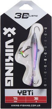 Балансир Viking Fishing Yeti Ice Jig 75mm 36.0g #1 Blue Glam 1919.02.39 фото