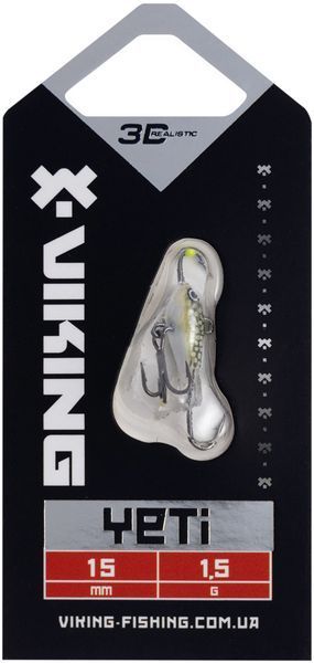 Балансир Viking Fishing Yeti Ice Jig 15mm 1.5g #13 Just Pike 1919.04.28 фото