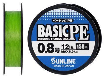 Шнур Sunline Basic PE 150m (Light Green) #0.8/0.153mm 12lb/6kg 1658.11.57 фото