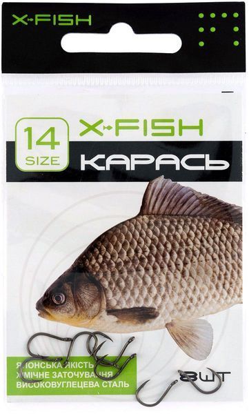 Крючок X-Fish X-Fish Карась #14 (8 шт/уп) 1917.03.29 фото