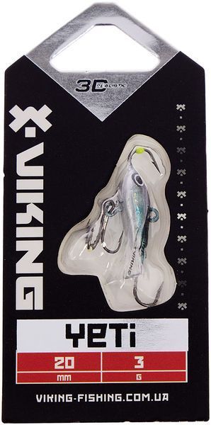Балансир Viking Fishing Yeti Ice Jig 20mm 3.0g #14 Dark Mackerel 1919.01.72 фото