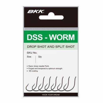 Крючок BKK для дроп шота DSS-WORM #1/0 (A-ES-8334) A-ES-8334 фото