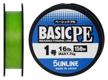 Шнур Sunline Basic PE 150m (Light Green) #1.0/0.171mm 16lb/7.7kg 1658.11.58 фото