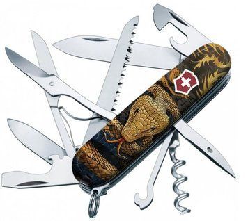 Ніж Victorinox Swiss Army Huntsman Zodiac. Деревянная змея 61.92.86 фото