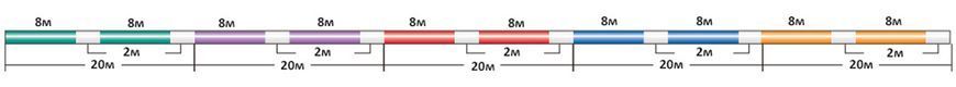 Шнур Sunline PE-Jigger ULT 1200m (multicolor) #2.5/0.250mm 40lb/18.5kg 1658.10.88 фото