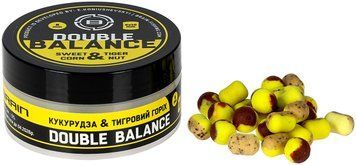 Бойлы Brain Double Balance Sweet Corn & Tiger Nut (кукуруза + тигровый орех) 8+6х10mm 1858.81.46 фото