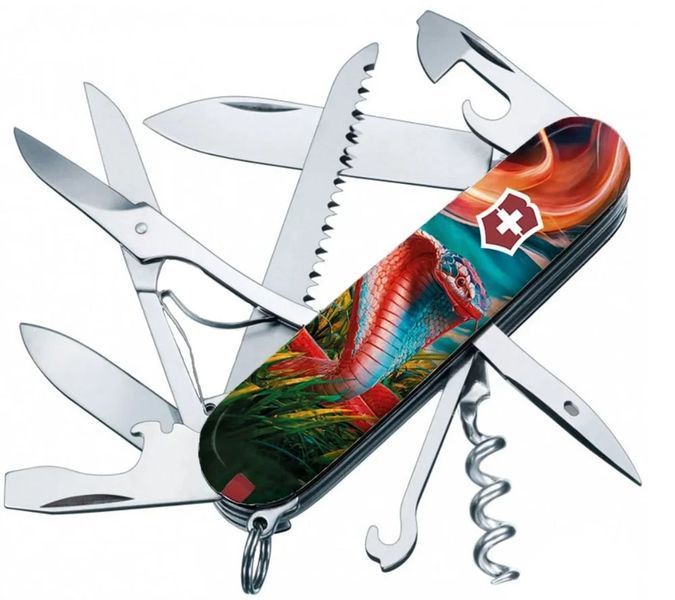 Нож Victorinox Swiss Army Huntsman Zodiac. Красочная кобра 61.92.87 фото