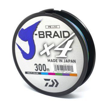 Шнур Daiwa J-Braid X4E 300m Multi Color 10.2kg 0.19mm #2.0 (12745-119) 12745-119 фото