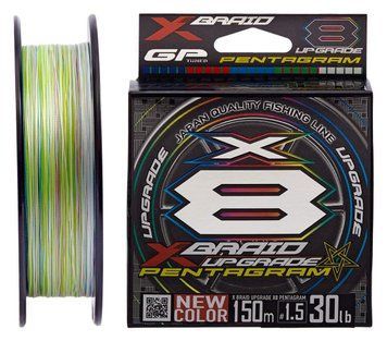 Шнур YGK X-Braid Upgrade X8 Pentagram 150m #1.5/0.205mm 30lb/13.5kg 5545.03.81 фото