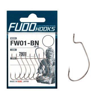 Офсетний гачок Fudo Worm FW-01 Black 3/0 (5 шт.) (FHBN78013/0) FHBN78013/0 фото